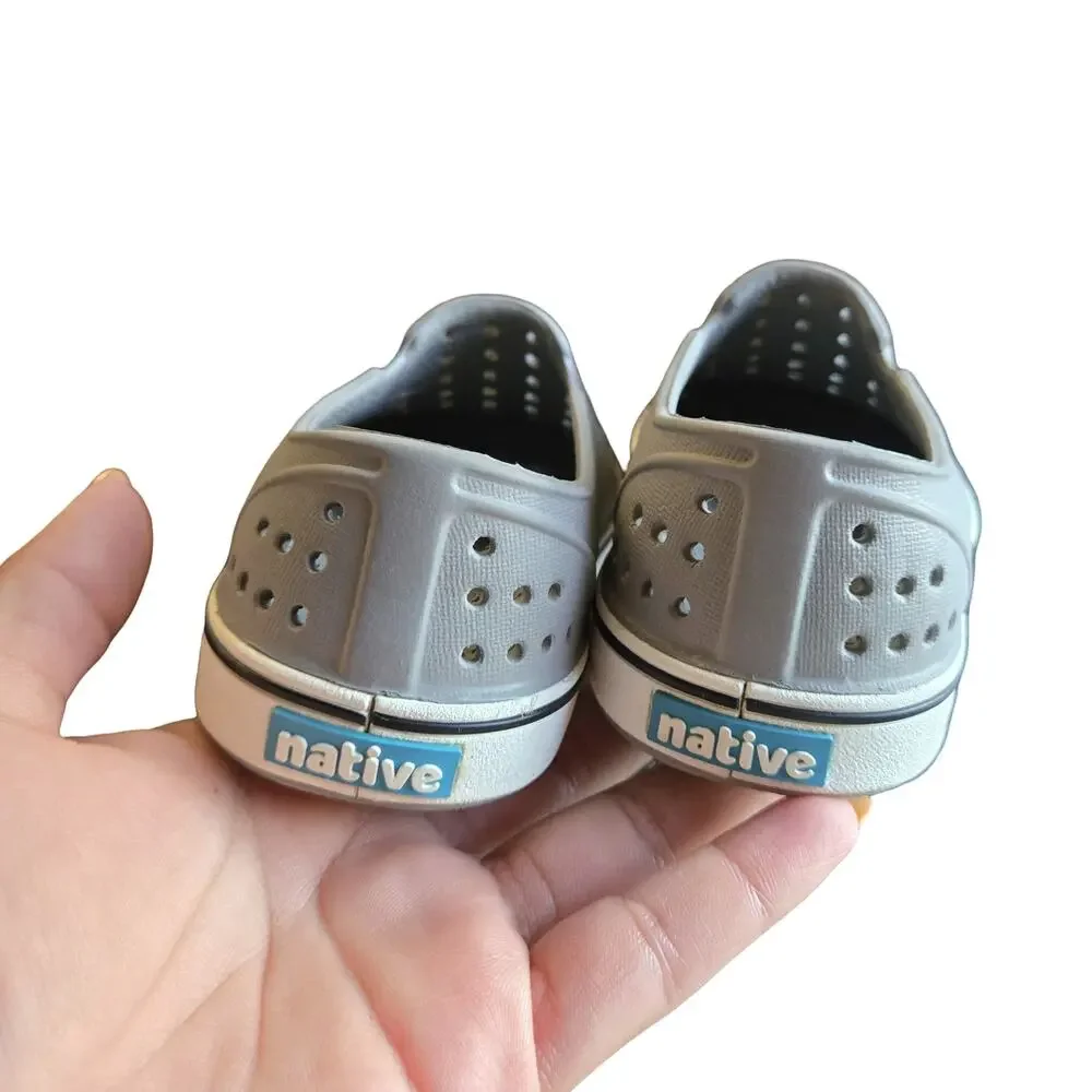 Native Jefferson Gray Slip-On Shoes Size: 8